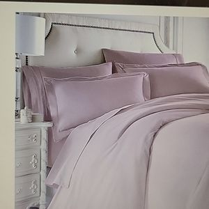 Nestl taupe Queen 90x90 duvet cover set WrinkleResist lightweight corner tie New